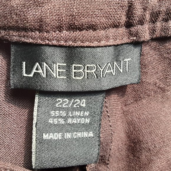 Lane Bryant Brown Linen Pants | 22/24 - Picture 12 of 14